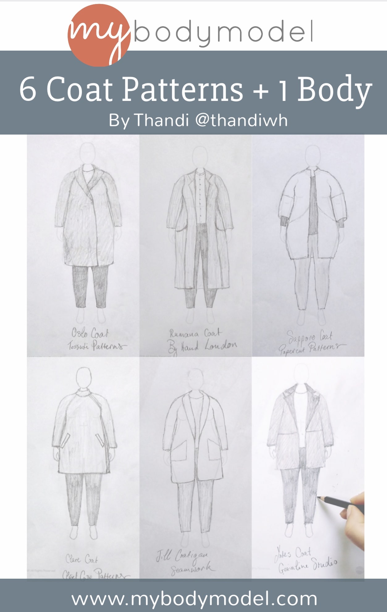 6 Coat Patterns + 1 Body: Sewing For Body Confidence with MyBodyModel, by  Thandi