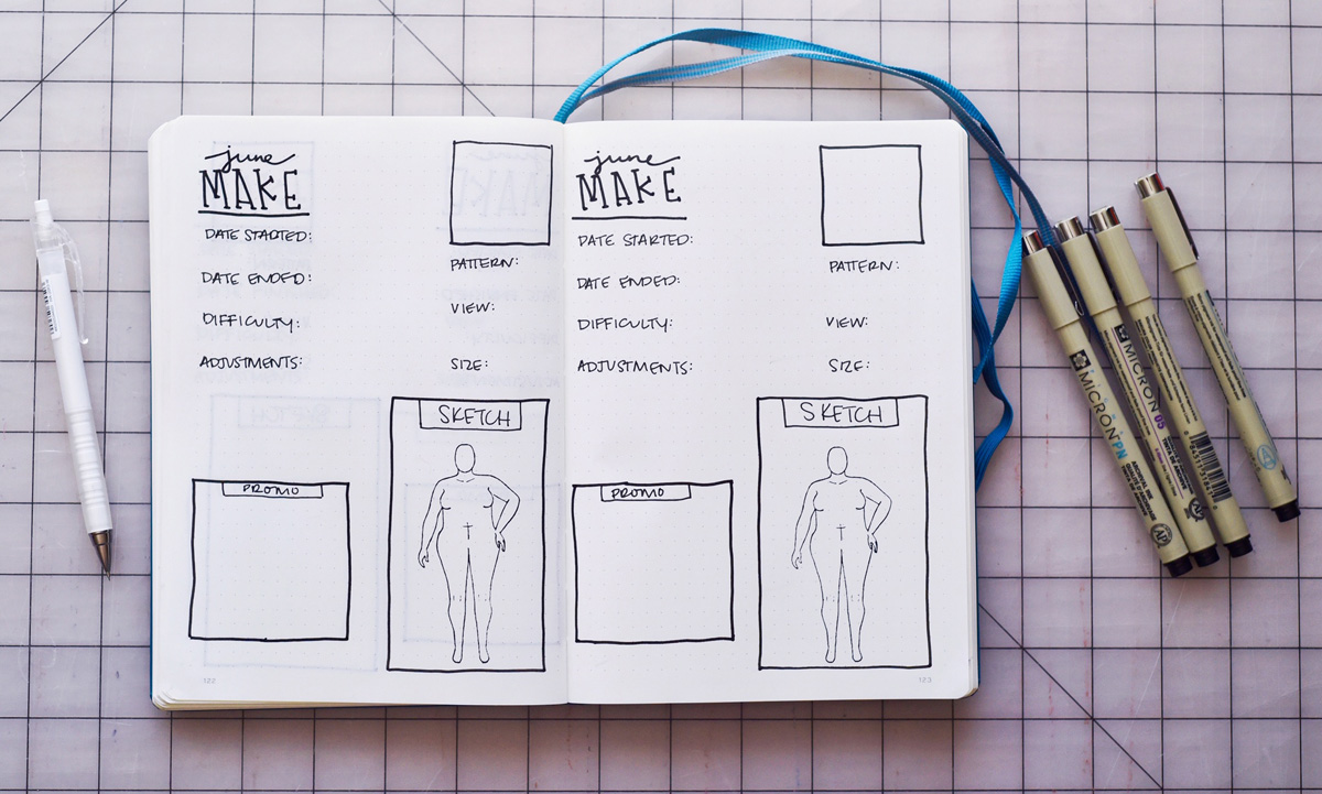 My Sewing Bullet Journal: Creating a Custom Rubber Stamp with my Body Model  Croquis