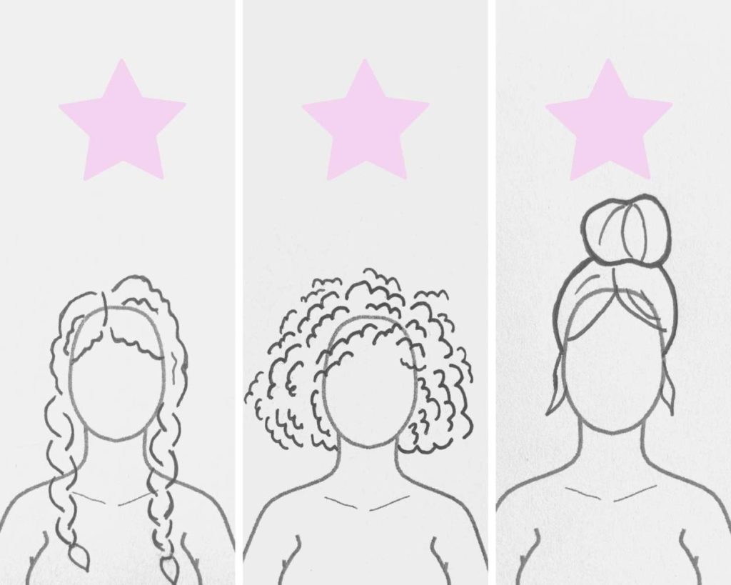 how to draw hairstyles bun