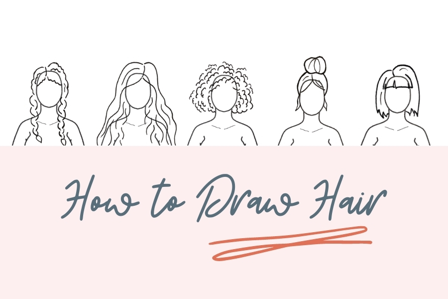 How to draw hairs/Hairstyle easy of a girl Drawing hair hairstyles easy  step by step for beginners - YouTube