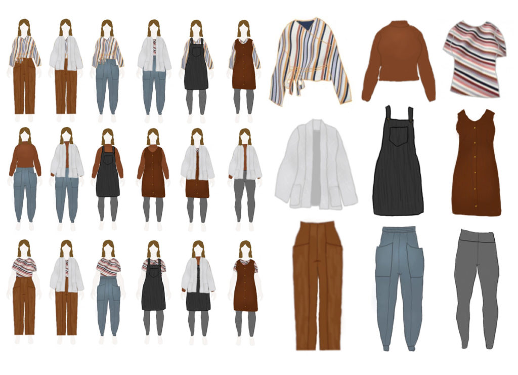 The business casual dress code: capsule wardrobe example. 